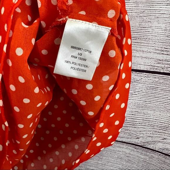 Bongo Juniors Boho Style Polka Dot Blouse Sz L - Picture 4 of 7